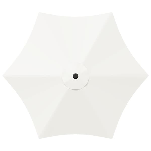 Trädgårdsparasol 300 x 300 cm Polyester Rektangulär Gräddvit