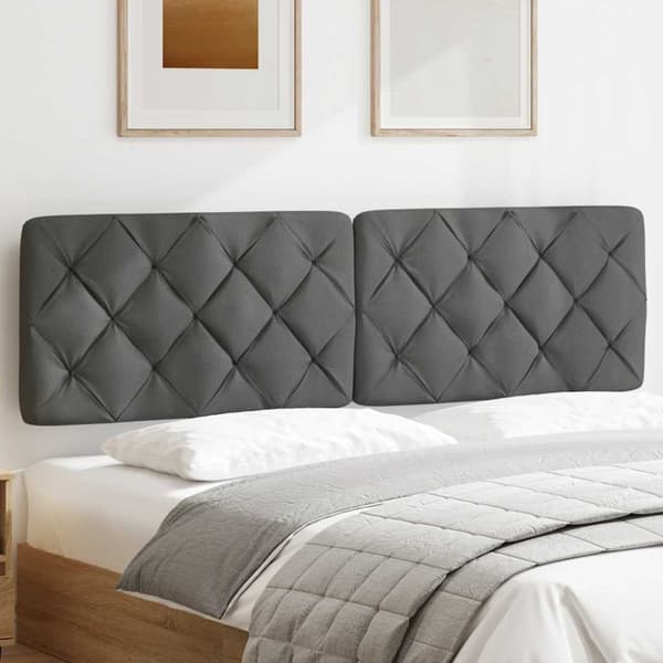 Headboard Cushion Dark Grey 180 cm Fabric