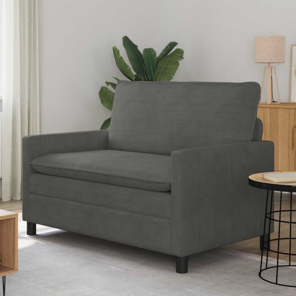 Soffa Mörkgrå 126 x 81 x 87,5 cm Tyg