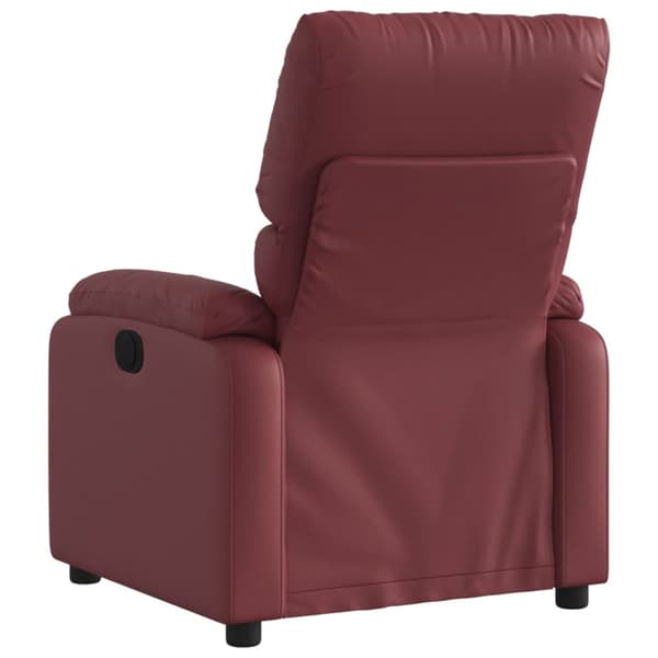 Massagefåtölj vinröd konstläder