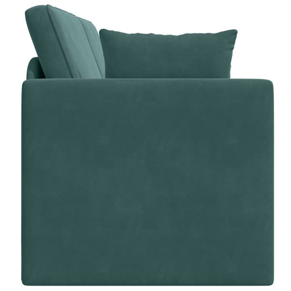 Golvbäddsoffa Mörkgrön 213 x 70 x 77 cm Sammet