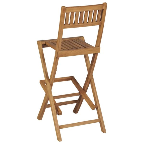 Hopfällbara barstolar 2 st massiv teak