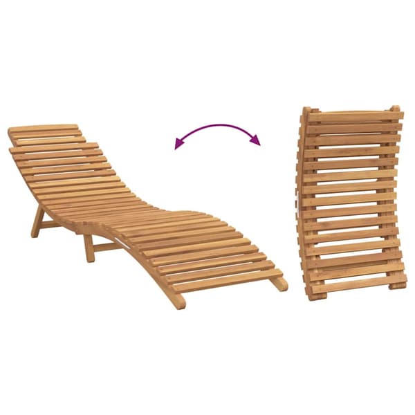 Solstol 2 pcs Brun Massivt teakträ