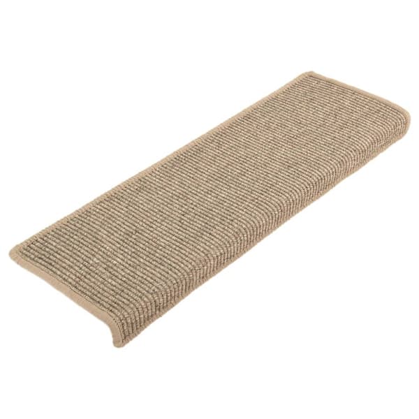 Trappmattor 15 st 65x21x4 cm mörkbeige rektangulär kant
