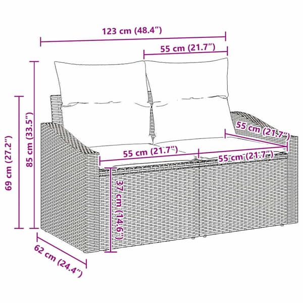 Trädgårdsoffset 6 st konstrotting