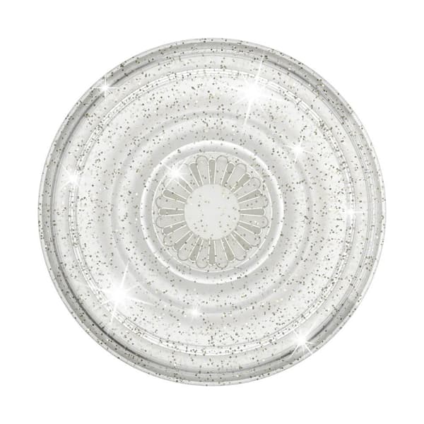 Clear Glitter Silver Avtagbart Grip med Ställfunktion
