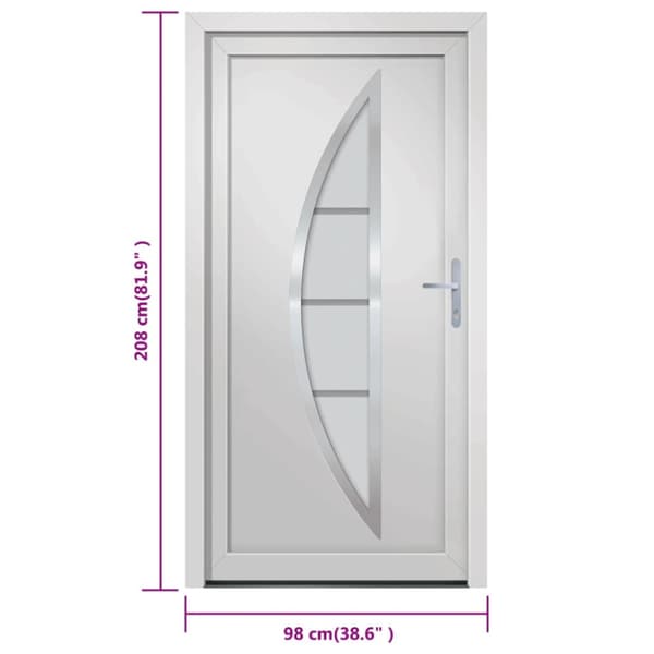 Ytterdörr vit 98x208 cm PVC