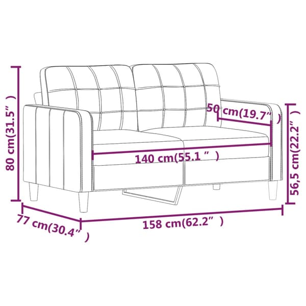 2-sitssoffa cappuccino 140 cm konstläder