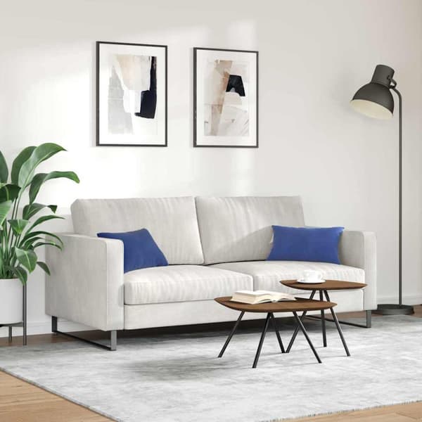 Sofakuddar 2 pcs Polisblå 50 x 30 cm Kordread tyg