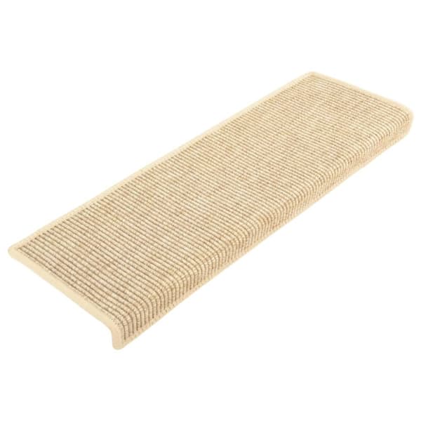 Trappmattor 15 st 65x21x4 cm ljusbeige rektangulär kant