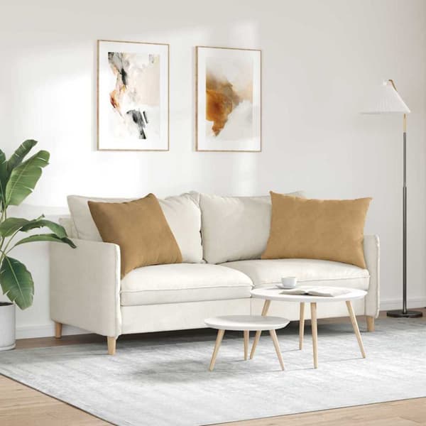 Sofakuddar 2 pcs Brun 70 x 50 cm Kordread tyg