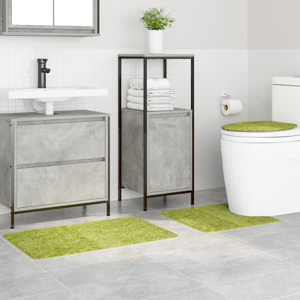 Antisklid badmatta set 3 pcs Grön PP