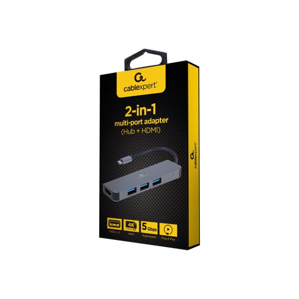 Cablexpert A-CM-COMBO2-01 - dockningsstation - USB-C 3.2 - HDMI