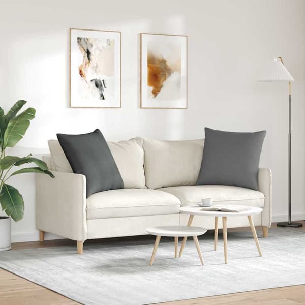 Sofakuddar 2 pcs Mörkgrå 80 x 80 cm tyg