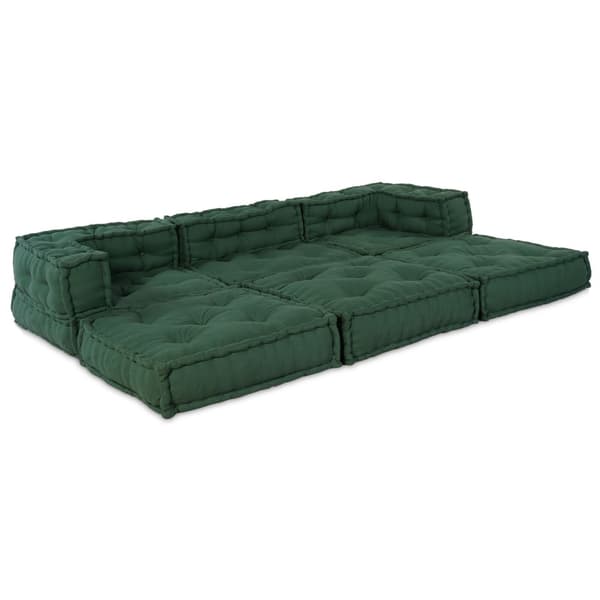 Modulsofa enhet 3 pcs Grön Tyg