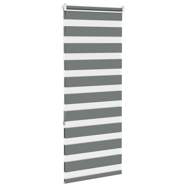 Rullgardin zebra mörkgrå 60x150 cm tyg bredd 55,9 cm polyester