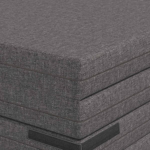 Fällbar Soffbed 140 x 67 x 45 cm Ljusgrå