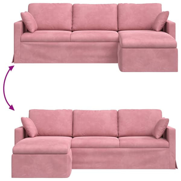 Soffa Rosa 228 x 134 x 80 cm Sammet