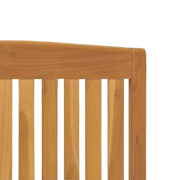 Fällbara fåtöljer 4 st massivt trä i teak