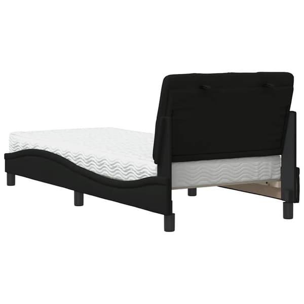 Bed with Mattress Black 80x200 cm Fabric