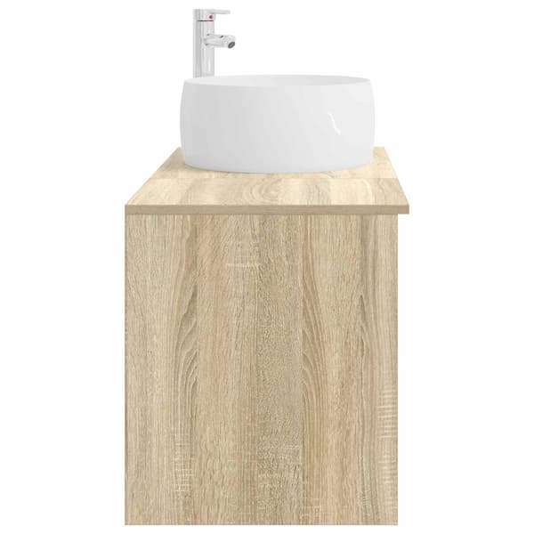 Badrumsmöbelset 2 pcs Sonoma-ek Konstruerat trä