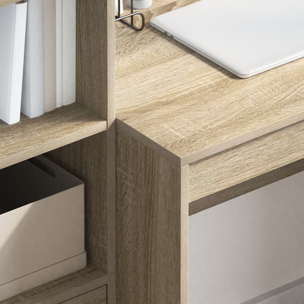 Skrivbord med låda 2 pcs Sonoma-ek