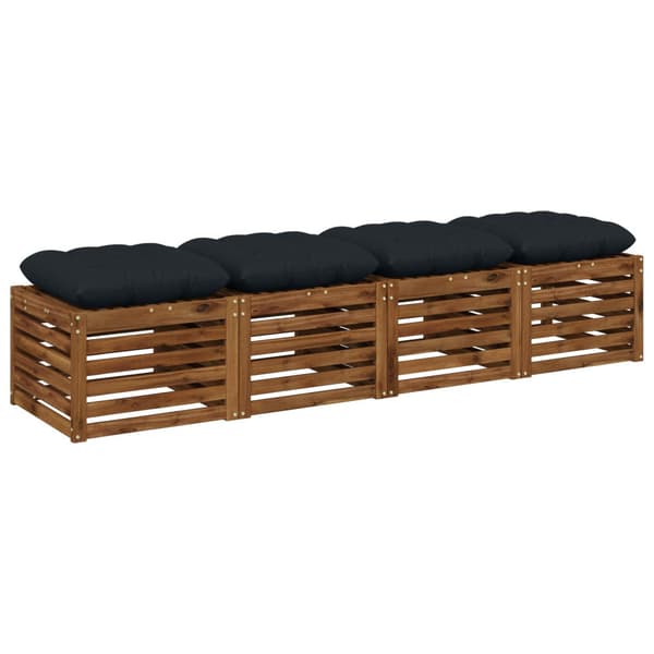 Sittkuddar VIANEN 4 st 100% Polyester Mörkblå 40 x 40 x 12 cm