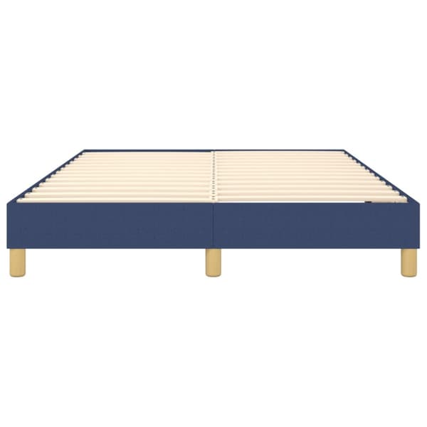 Boxspring-sängram blå 140x200 cm tyg