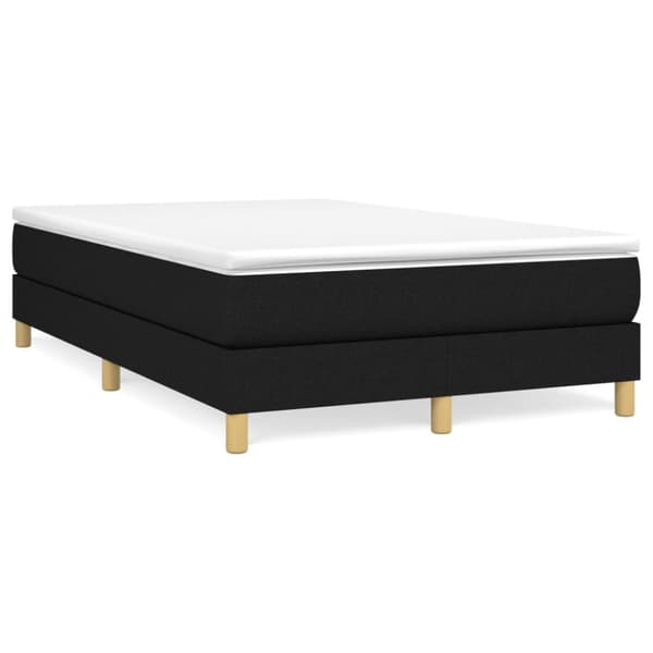 Boxspring-sängram svart 120x200 cm tyg
