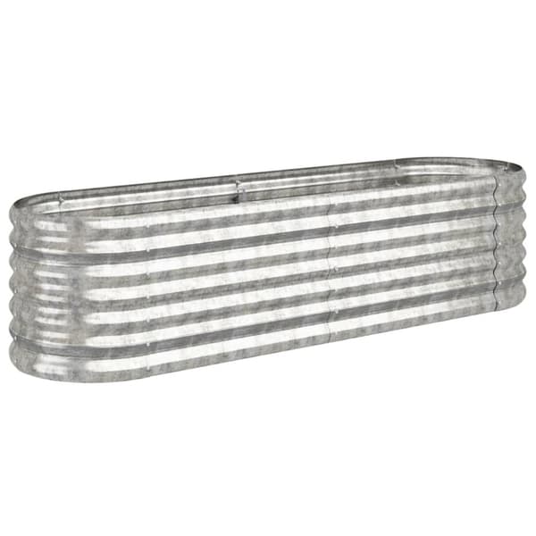 Odlingslåda galvaniserat stål 152x40x36 cm silver