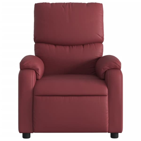 Reclinerfåtölj vinröd konstläder