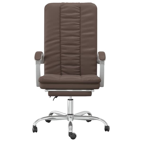 Kontorsstol brun konstläder