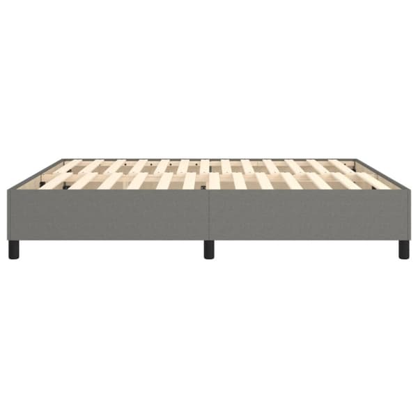 Boxspring-sängram mörkgrå 160x200 cm tyg
