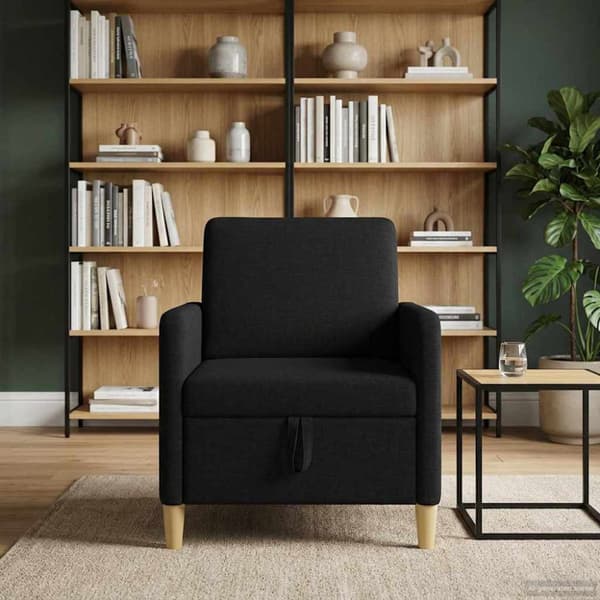 Soffa med förvaring Svart 72 x 78 x 87 cm Polyester