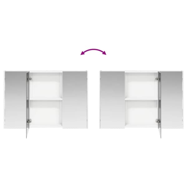 Badrumsskåpsset 4 pcs Vit Konstruerat trä