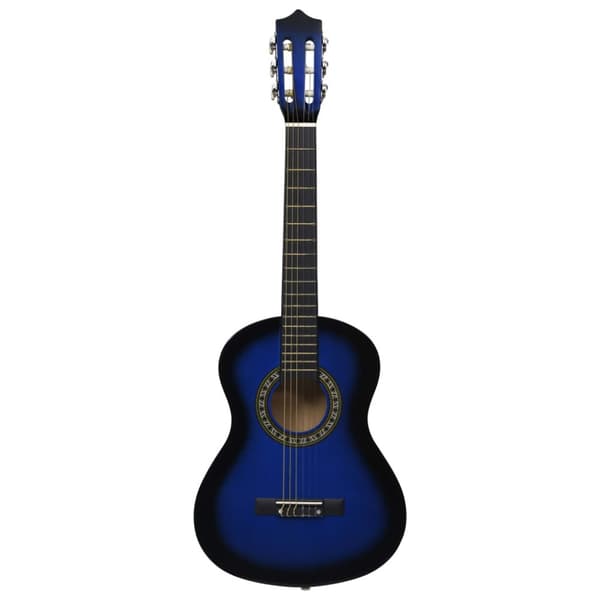 Gitarr för nybörjare och barn klassisk blå 1/2 34"