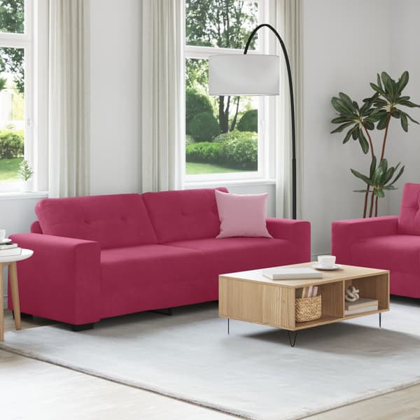 Soffa 2 st Vinröd Sammet