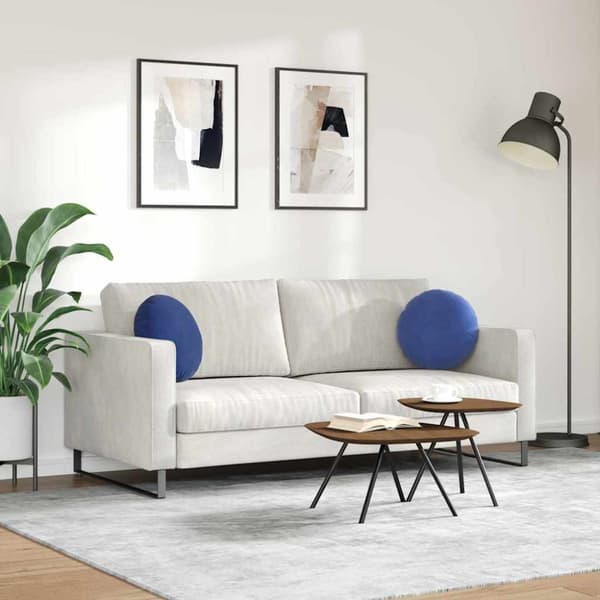 Sittkuddar 2 pcs Polisblå Ø 40 x 13 cm Sammet
