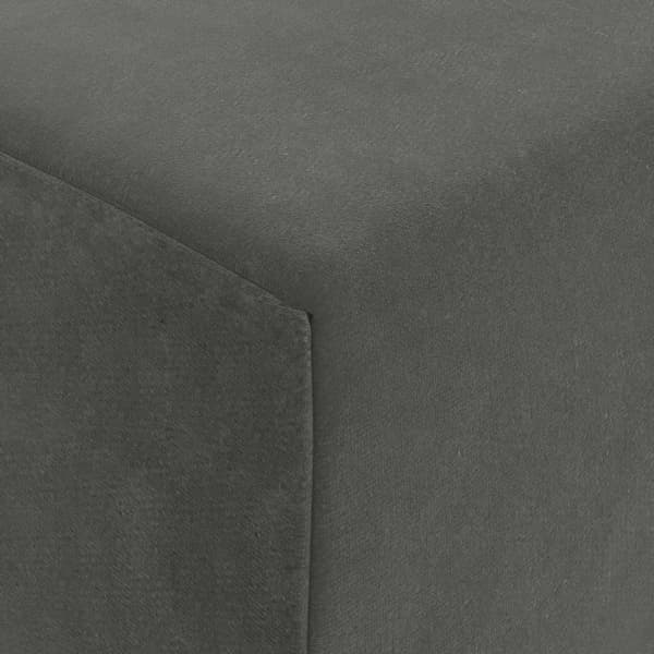 Fällbar Soffbed Mörkgrå 200 x 70 x 10 cm Sammet