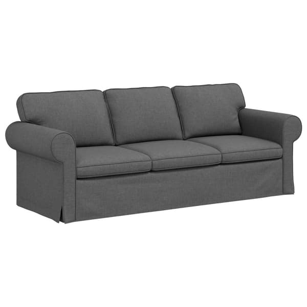 Soffset 2 pcs Mörkgrå 215 x 82 x 80 cm tyg