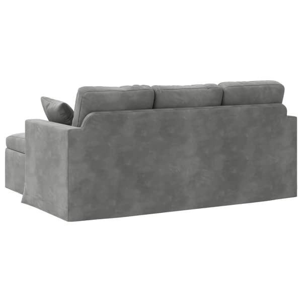 Soffa Mörkgrå 178 x 134 x 80 cm Sammet