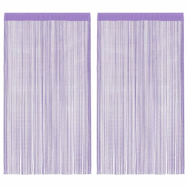Stränggardiner 2 st lila 140x250 cm