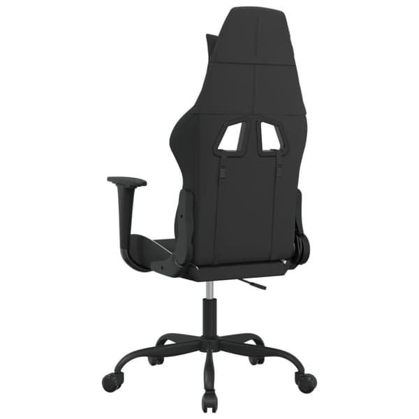 Gamingstol svart och vit tyg