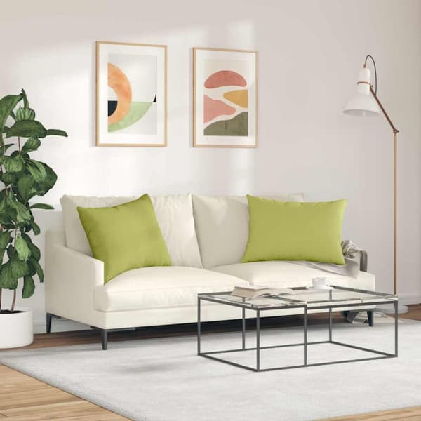 Sofakuddar 2 pcs Ljusgrön 70 x 50 cm tyg