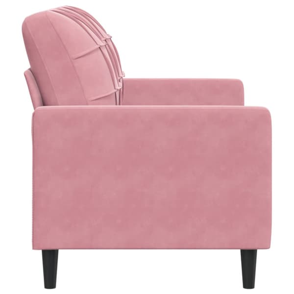 Soffa 2-sits rosa 120 cm sammet