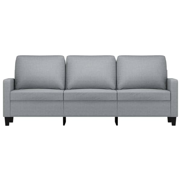 3-sitssoffa ljusgrå 180 cm tyg
