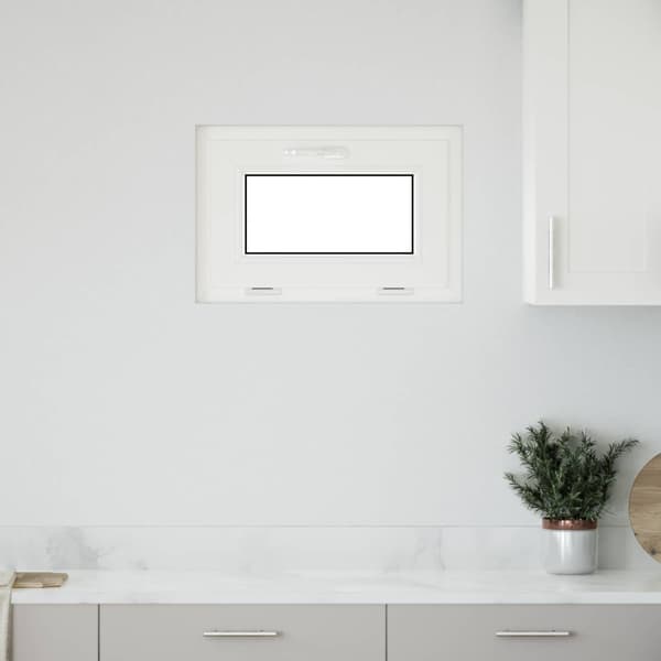 Källarfönster RISOR 60 x 40 cm PVC och glas Vit
