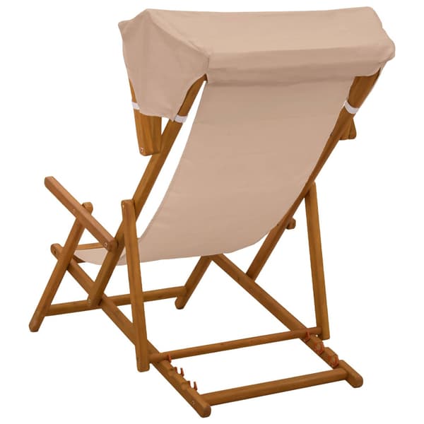 Deck Chair 3 Position Massiv Eukalyptus Trä Taupe