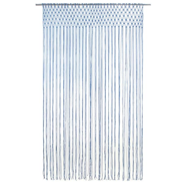 Gardin makramé blå 140x240 cm bomull