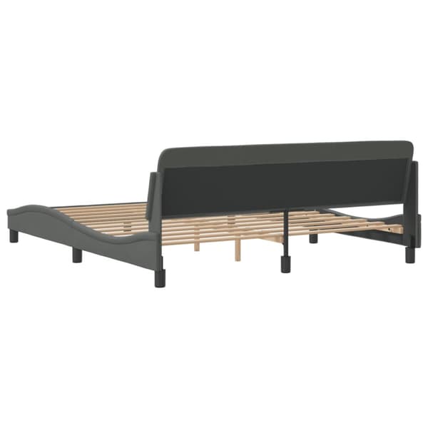 Bed Frame "Dover" Dark Grey 180x200 cm Fabric